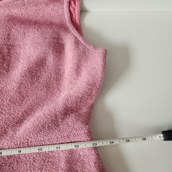 Kate Spade Pink Tweed Sleeveless Dress Sz 0 - Picture 11 of 14